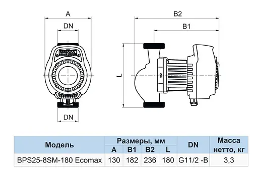 Циркуляционный насос NPO BPS 32-8SM-180 Ecomax - фото 3