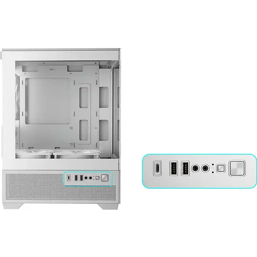 Корпус GAMDIAS AURA GC9M ELITE WH ARGB, белый (4711514503142) - фото 8