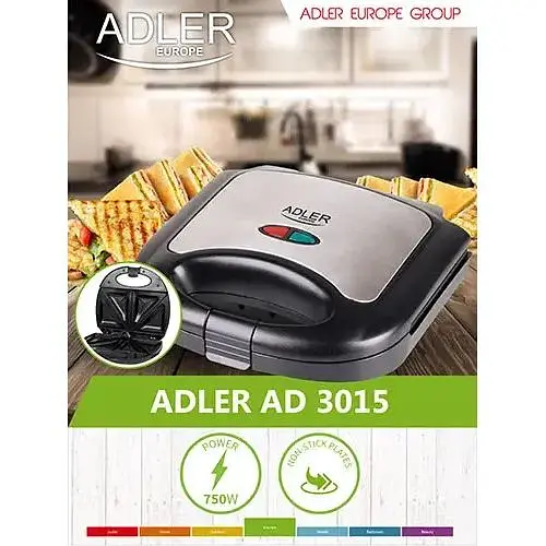 Сендвічниця Adler AD 3015 - фото 6