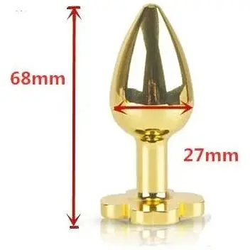 Анальна пробка з кристалом конюшина SKN-MG20 (бузковий кристал), Фіолетовий - фото 2