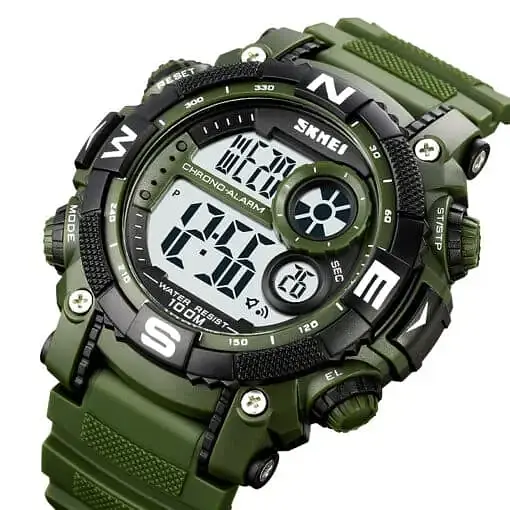 Чоловічий наручний кварцовий годинник Skmei 1887 (Зелений) - фото 2