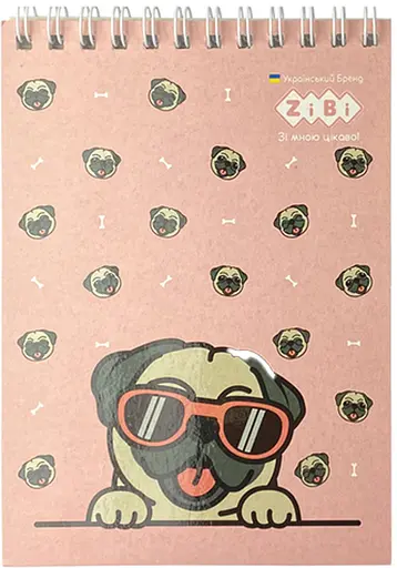 Блокнот на пружине Puppies KIDS Line, А6, 40 листов, картонная обложка