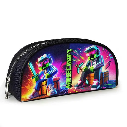 Пенал шкільний Minecraft Кріпер 23х10х8 см з принтом для хлопчика (02851)