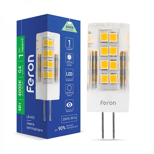 Лампа светодиодная Feron LB-423 230V 4 Вт G4 4000K 320 lm (25775)