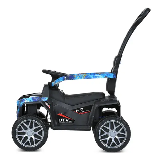 Дитячий квадроцикл Bambi M 5732EBLR-4 2-в-1 з батьківською ручкою, пультом керування, музикою, світлом, синій - фото 8