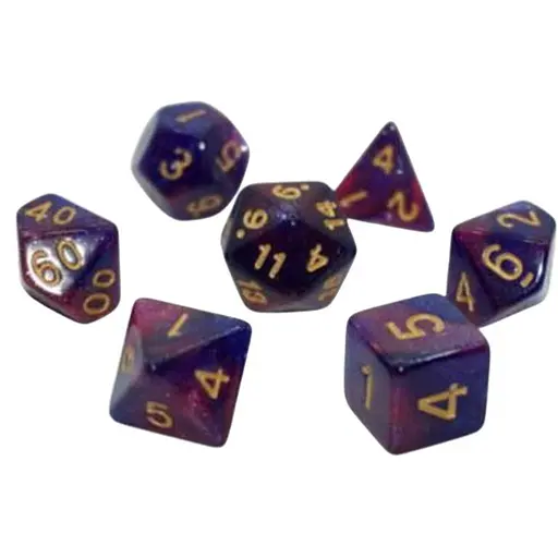 Набор кубиков Galaxy 7 Dice Set - Light purple , 7 шт. (g7dgala03) - фото 1