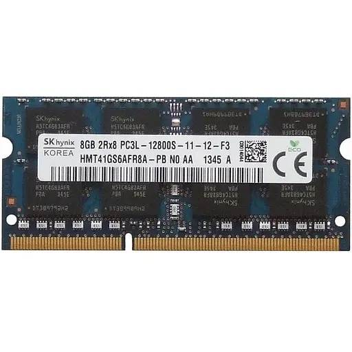 Оперативна пам'ять для ноутбука Hynix SO-DIMM DDR3 8GB 1600MHz PC3L-12800 2Rx8 Б/В