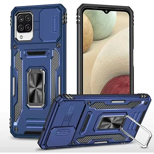 Ударостійкий чохол Epik Camshield Army Ring для Samsung Galaxy M53 5G Синій / Navy