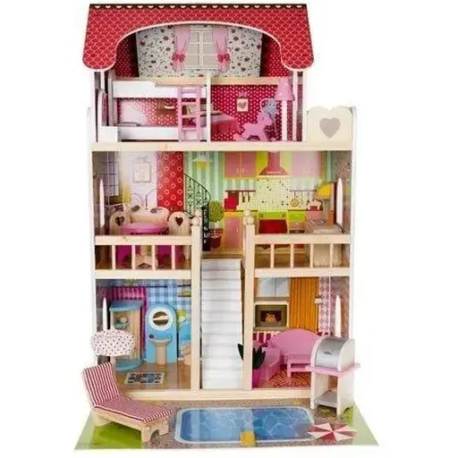 Дерев'яний ляльковий будиночок KinderKraft вілла з басейном D11251 - фото 1