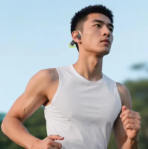 Бездротові кісткові навушники Langsdom BE23 для плавання, басейну і спорту 32 Гб жовтий - фото 8