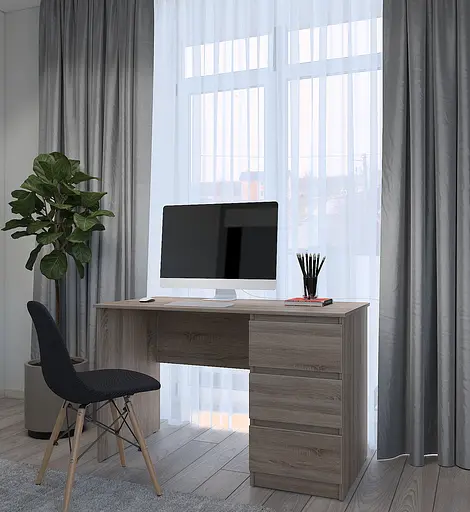 Письменный стол MebelStar Нео СК-3 120x60x75,5 см Трюфель (MBS-1220)