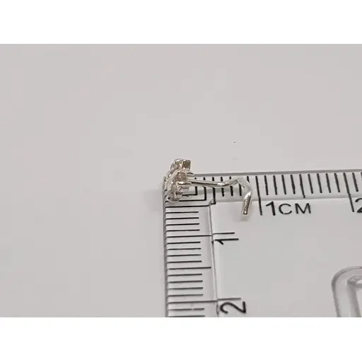 Срібна сережка-пірсинг в ніс Dear. 1041.9С Рожевий (світлий) - фото 3