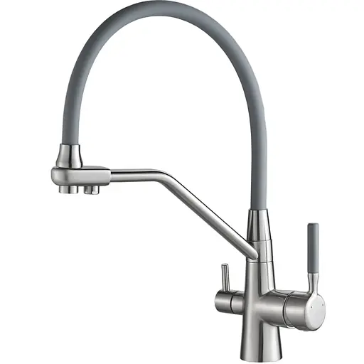 Смеситель для кухни под осмос Globus Lux GLLR-0800-08-02 000024673 Серый - фото 1