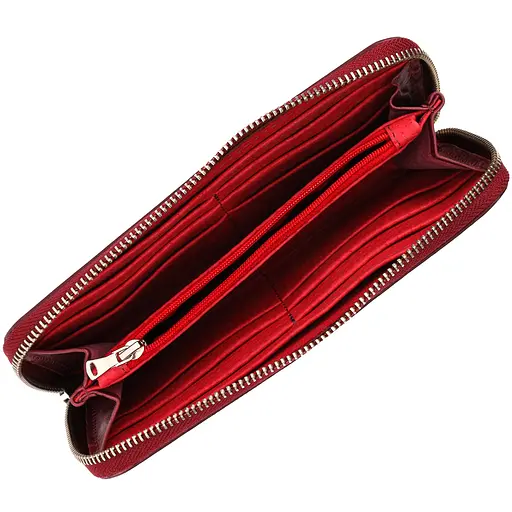 Кожаный женский кошелек Grande Pelle 19.5х9.7х2 см acs0027011 - фото 4