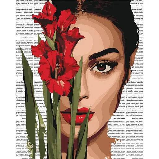 Картина по номерам "Красочная поэзия: Красные гладиолусы" ©art_selena_ua KHO8594, 40х50 см