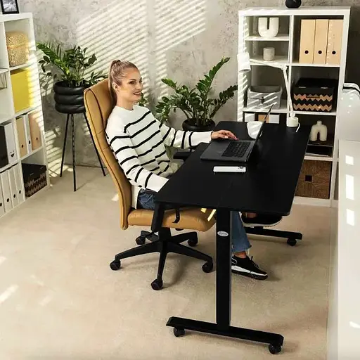 Компьютерный стол с регулируемой высотой Di Volio Rapalo черный - фото 2