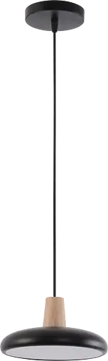 Подвесная люстра XI3342-1 черный + дерево - фото 4