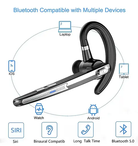 Бездротова Bluetooth-гарнітура HSP-B6 PRO з кнопками керування шумозаглушенням Бізнес-гарнітура - фото 2
