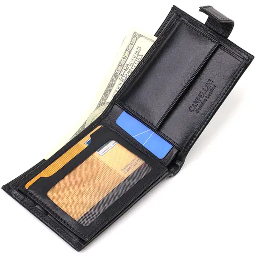 Чоловічий шкіряний гаманець Canpellini 11х9х1 см acs0025625 - фото 4