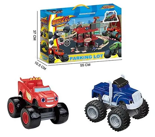 Парковка-трек BLAZE (Вспиш и чудо-машинки), звук, 2 машинки, наклейки