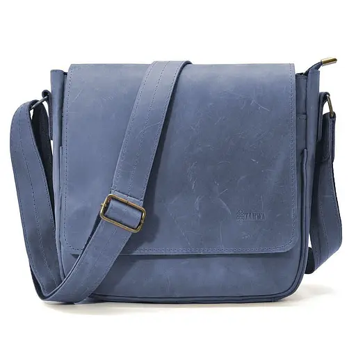 Чоловіча шкіряна сумка через плече TARWA 28х26х9 см sum0028294 - фото 3