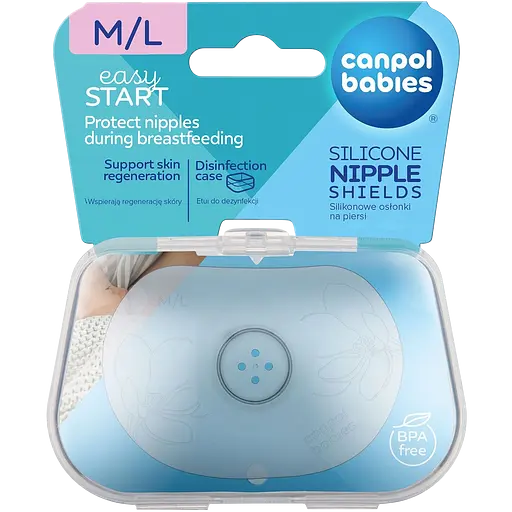 Набір: Одноразові лактаційні вкладиші Canpol babies 60 шт. + Накладки для сосків Canpol babies EasyStart розмір L 2 шт. - фото 3