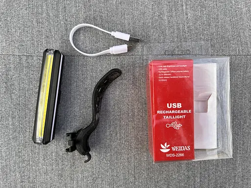 Велосипедный фонарь COB Weidas WDS-2266 вело габарит аккумуляторный COB Белый свет - фото 5