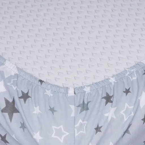 Простирадло на резинці Moon&Star Silver Stars Бязь Gold Люкс 200х220х20 см - фото 2