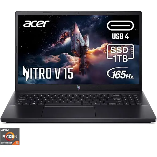 Ноутбук Ігровий Acer Nitro V15 ANV15-41-R3VY 5 6600H la 45GHz,15.6'',IPS,16GB DDR5,1TB,RTX 3050 6GB
