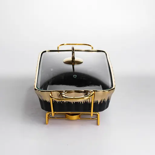 Мармит настольный Yiwu прямоугольный с подогревом 35.5х19х15.5 см на металлической подставке с крышкой мармитница для первых блюд ML531-13 - фото 4