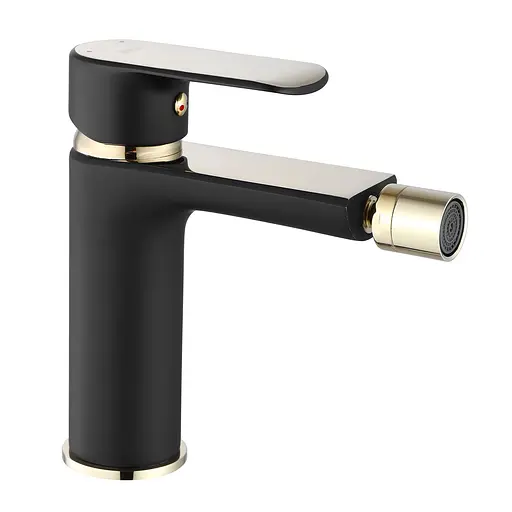 Смеситель для биде Rea Bloom black/золото REA-B9935 Черный матовый - фото 1