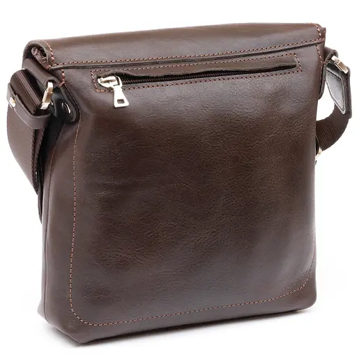 Чоловіча шкіряна сумка GRANDE PELLE 21х23х4,5 см sum0012521 - фото 2