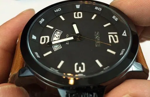 Чоловічий класичний наручний годинник Skmei 9115 Чорний з коричневим - фото 3