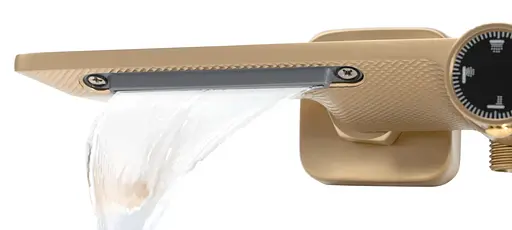 Душова система Rea Helix brushed gold з виливом REA-P6621, Золотий - фото 5