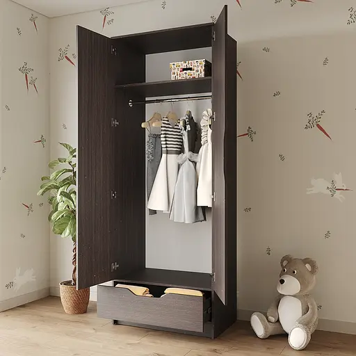 Шкаф распашной MebelStar 2Д1Ш Лилу 80x50x210 см Дуб ристрето (MBS-1405) - фото 3