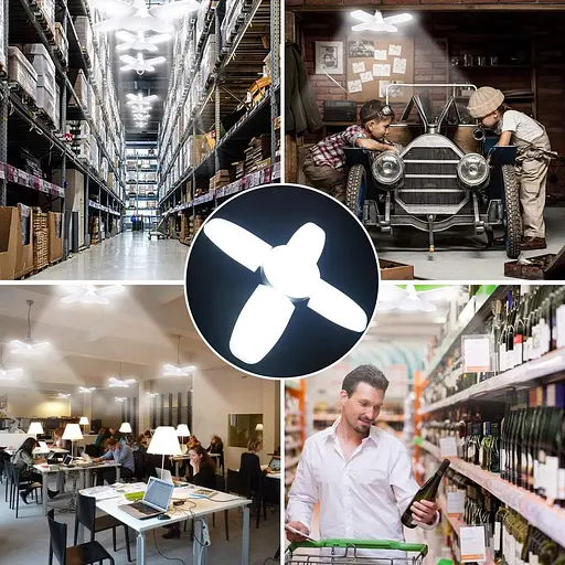 Светодиодный светильник для гаража HZSANUE B22 Bayonet 60 Вт, 6500 К, дневной свет, белый, 6800 лм. - фото 7