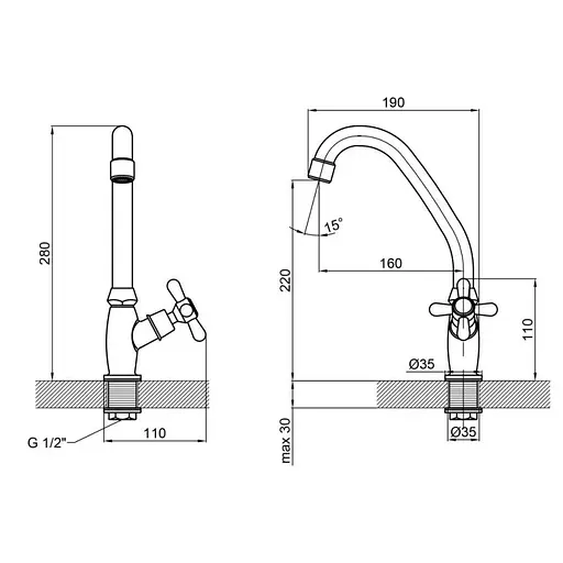 Монокран Lidz (CRM) Dominox 15 269F Хром - фото 2