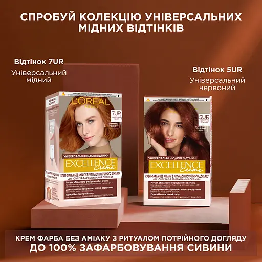 Крем-фарба для волосся L'Oreal Paris Excellence Creme 7UC Універсальна мідна (AA855101) - фото 5