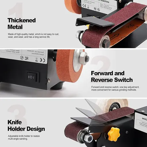 Мінішліфувальна машина Yofuly, настільна шліфувальна машина потужністю 350 Вт, шліфувальна машина - фото 2