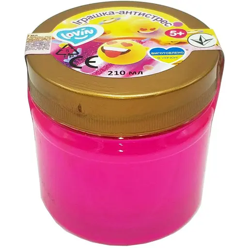 Іграшка-антистрес Lovin Slime time 80142, 210 мл рожева
