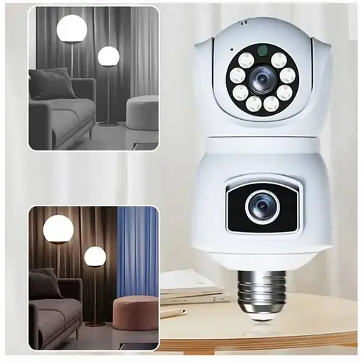 Камера видеонаблюдения Grand в патрон PTZ-Lamp (2 камеры) V380 - фото 3