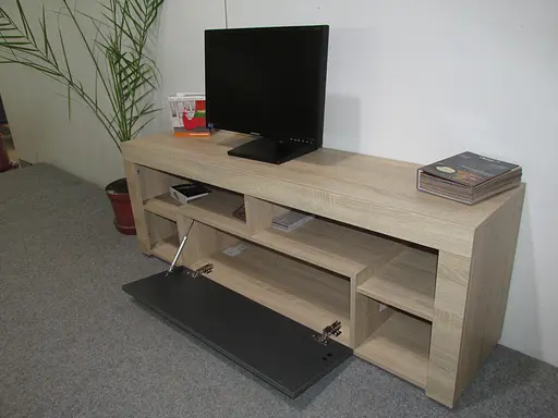 Тумба под телевизор с 4 полками М-ЗОН Джеко 140 Сонома/Антрацит (MZN-031036) - фото 5