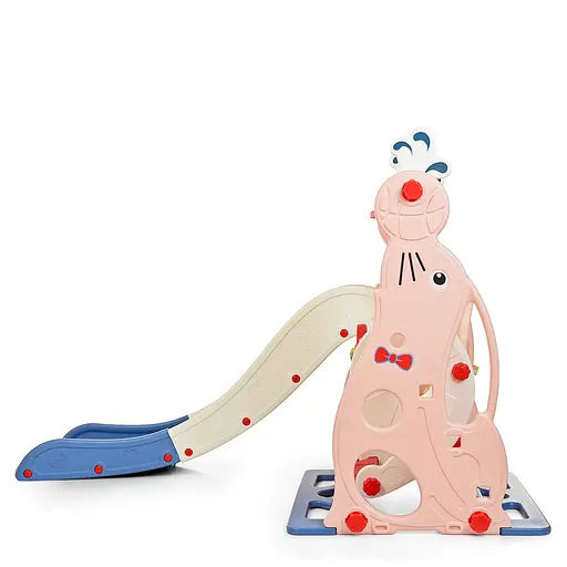 Дитяча гірка-гойдалка BAMBI WM19020-8 з баскетбольним кільцем, ш147-г178-в107,5см, рожева - фото 5