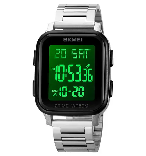 Чоловічий наручний годинник Skmei 1859 на браслеті (Сріблястий) - фото 4