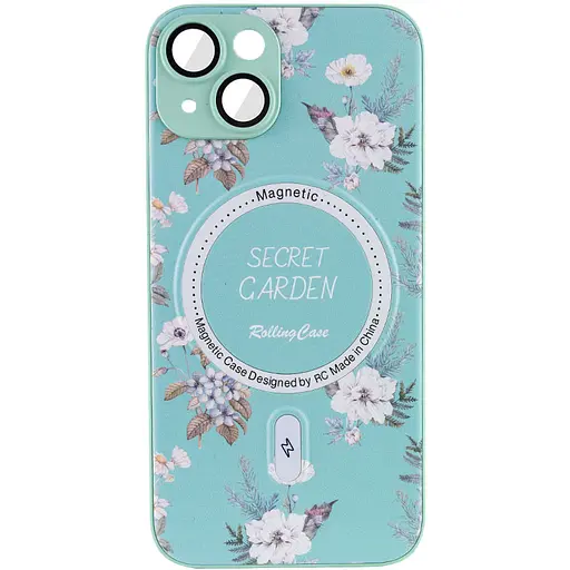 Чохол Epik TPU+PC Secret Garden with MagSafe для Apple iPhone 15, 6.1 Mint - фото 1