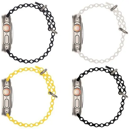 Ремінець Hoco iWatch WA12 Original series marine double buckle silicone strap (38/40/41 мм) white - фото 10