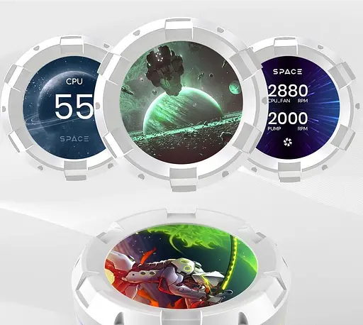 СВО ID-Cooling Space LCD SL360 White (SL360 WHITE) - фото 8