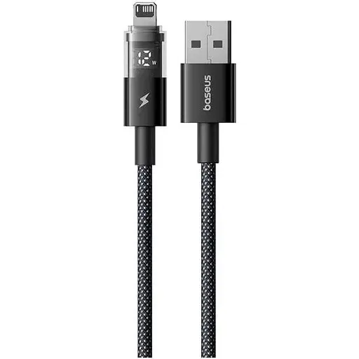 Кабель Baseus Display 2 Fast Charging Data Cable USB-A to iP 2.4A 1 м Черный