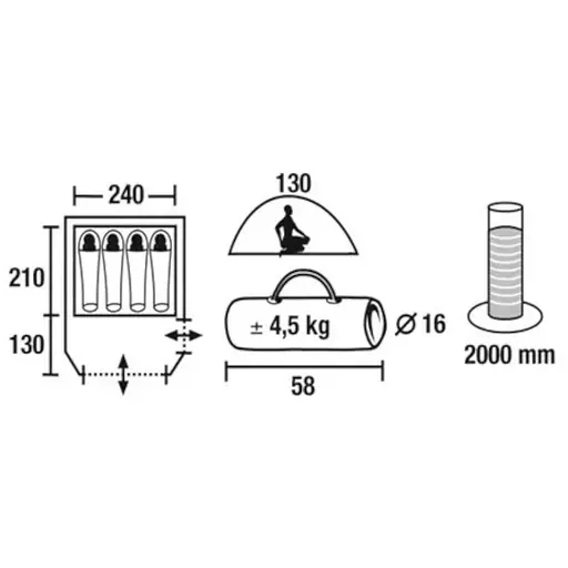 Туристическая палатка четырехместная Time Eco Travel Plus-4 - фото 9