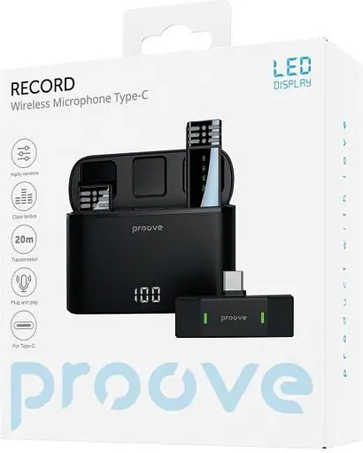 Микрофонная радиосистема для смартфона Proove Record Type-C (PMRC00010202) - фото 6